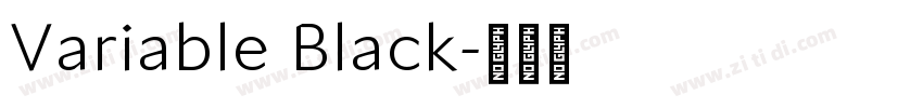 Variable Black字体转换